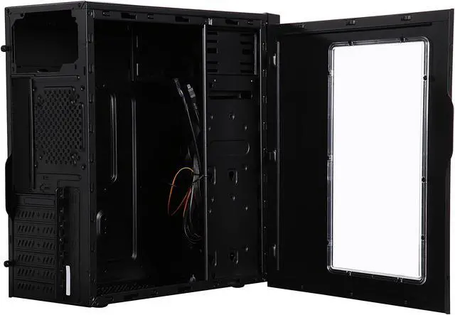 Alt view image 5 of 9 - SilverStone Precision Series SST-PS13B-W Black Plastic panel, steel body ATX Tower Computer Case Compatible with Standard PS2 (ATX) Power Supply