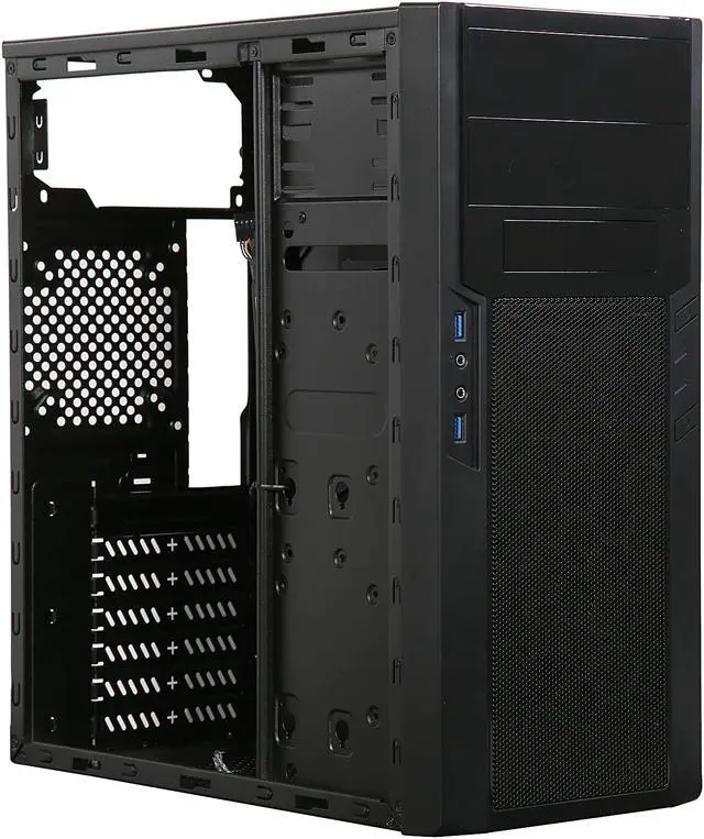 Alt view image 7 of 9 - SilverStone Precision Series SST-PS13B-W Black Plastic panel, steel body ATX Tower Computer Case Compatible with Standard PS2 (ATX) Power Supply