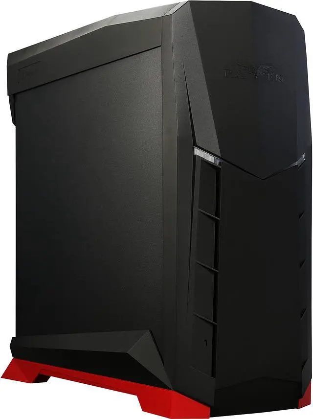 Main image of SilverStone SST-RVX01BR Black / Red Plastic outer shell, steel body ATX, Micro-ATX Computer Case Compatible with PS2 (ATX) Power Supply