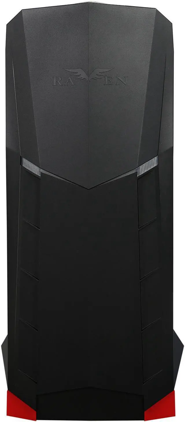 Alt view image 2 of 10 - SilverStone SST-RVX01BR Black / Red Plastic outer shell, steel body ATX, Micro-ATX Computer Case Compatible with PS2 (ATX) Power Supply