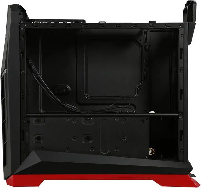 Alt view image 6 of 10 - SilverStone SST-RVX01BR Black / Red Plastic outer shell, steel body ATX, Micro-ATX Computer Case Compatible with PS2 (ATX) Power Supply