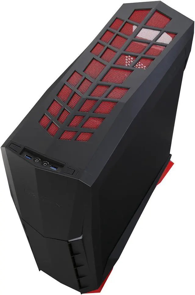Alt view image 8 of 10 - SilverStone SST-RVX01BR Black / Red Plastic outer shell, steel body ATX, Micro-ATX Computer Case Compatible with PS2 (ATX) Power Supply