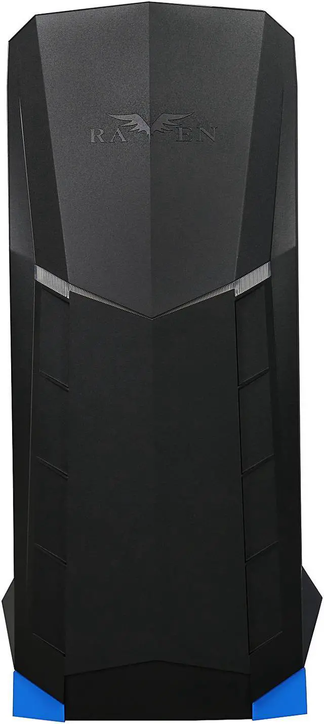 Alt view image 2 of 10 - SilverStone SST-RVX01BA-W Black / Blue Plastic outer shell, steel body ATX, Micro-ATX Computer Case Compatible with PS2 (ATX) Power Supply