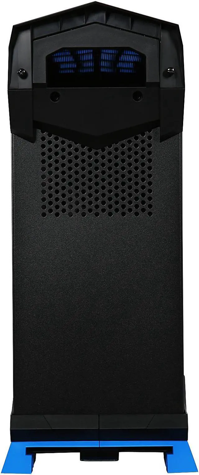 Alt view image 9 of 10 - SilverStone SST-RVX01BA-W Black / Blue Plastic outer shell, steel body ATX, Micro-ATX Computer Case Compatible with PS2 (ATX) Power Supply