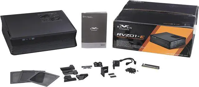 Alt view image 7 of 7 - SilverStone SST-RVZ01B-E Black Reinforced plastic outer shell, steel body Mini-ITX Computer Case