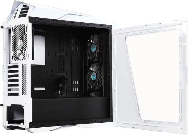 Alt view image 5 of 10 - SilverStone Primera Series SST-PM01WA-W white with blue LED Steel / Plastic ATX / Micro ATX Mid Tower Computer Case
