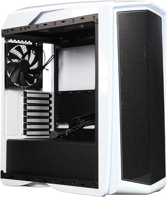 Alt view image 7 of 10 - SilverStone Primera Series SST-PM01WA-W white with blue LED Steel / Plastic ATX / Micro ATX Mid Tower Computer Case