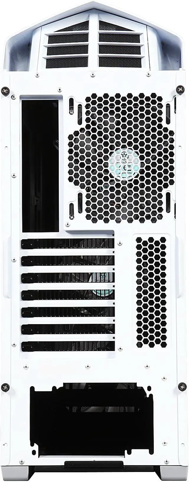 Alt view image 9 of 10 - SilverStone Primera Series SST-PM01WA-W white with blue LED Steel / Plastic ATX / Micro ATX Mid Tower Computer Case