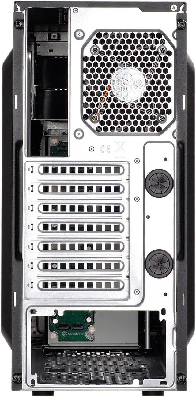 Alt view image 10 of 20 - SilverStone Case Storage Series SST-CS380 Black Plastic front door, steel body ATX Mid Tower Computer Case Standard PS2(ATX) Power Supply