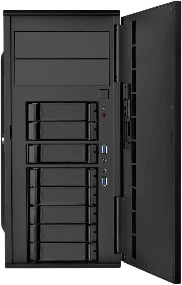 Alt view image 5 of 20 - SilverStone Case Storage Series SST-CS380 Black Plastic front door, steel body ATX Mid Tower Computer Case Standard PS2(ATX) Power Supply