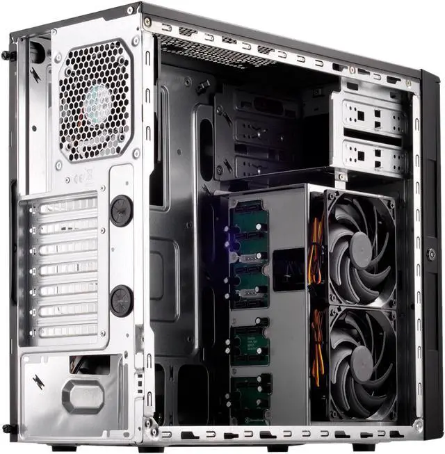 Alt view image 9 of 20 - SilverStone Case Storage Series SST-CS380 Black Plastic front door, steel body ATX Mid Tower Computer Case Standard PS2(ATX) Power Supply