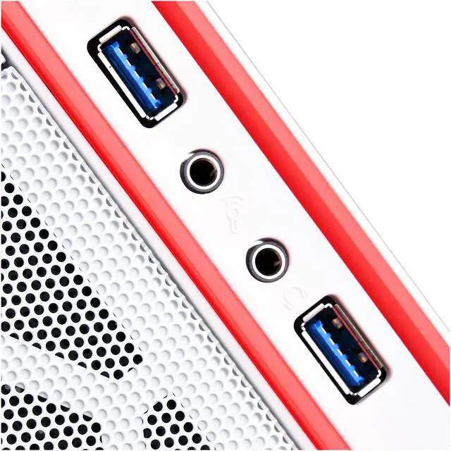 Alt view image 11 of 12 - SilverStone RL05 SST-RL05WR-W White / Red Steel / Plastic ATX Mid Tower Computer Case