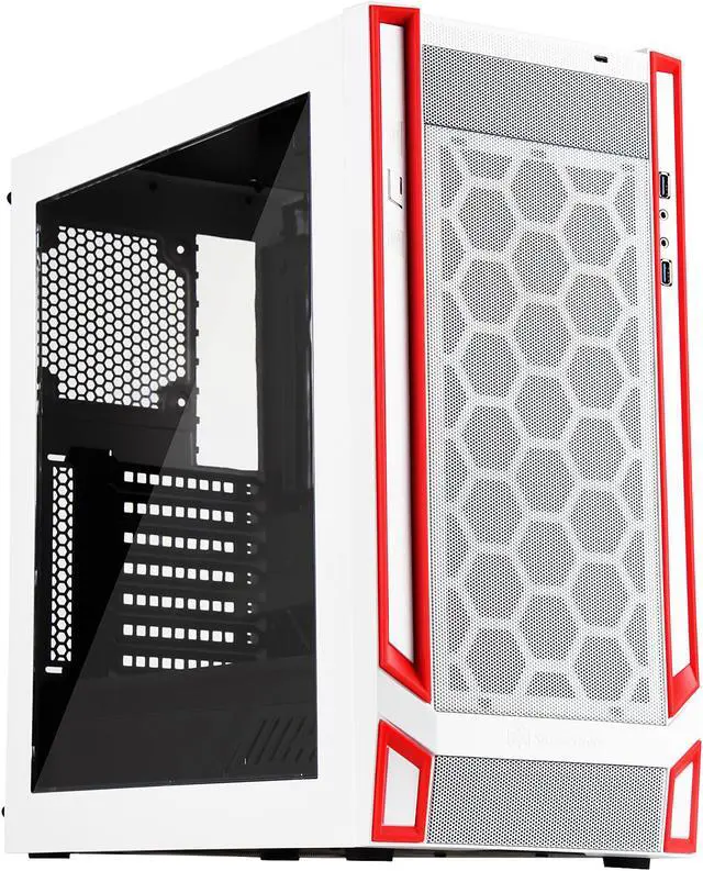 Main image of SilverStone RL05 SST-RL05WR-W White / Red Steel / Plastic ATX Mid Tower Computer Case