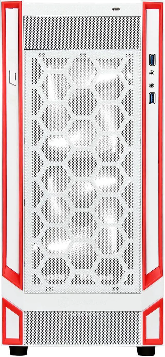 Alt view image 3 of 12 - SilverStone RL05 SST-RL05WR-W White / Red Steel / Plastic ATX Mid Tower Computer Case