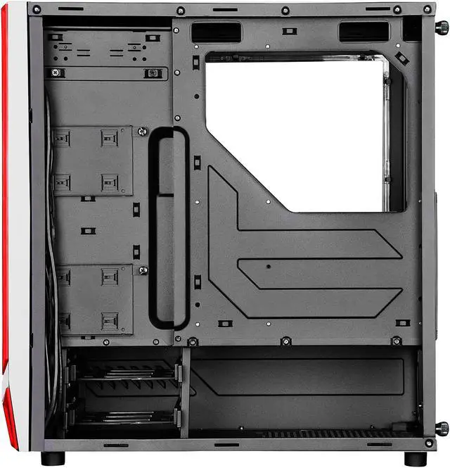 Alt view image 7 of 12 - SilverStone RL05 SST-RL05WR-W White / Red Steel / Plastic ATX Mid Tower Computer Case