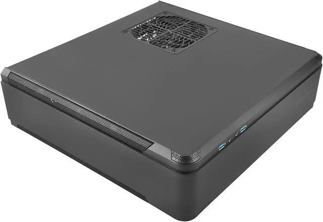 Alt view image 3 of 13 - SilverStone Fortress Series SST-FTZ01B-E Black Aluminum unibody frame, steel chassis Mini-ITX Computer Case