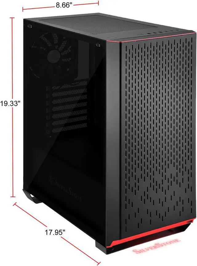 Alt view image 2 of 18 - SilverStone Primera Series PM02 SST-PM02B-G Black Steel Front Panel, Steel Body, Tempered Glass Window ATX Mid Tower Computer Case Compatible PS2(ATX) Power Supply