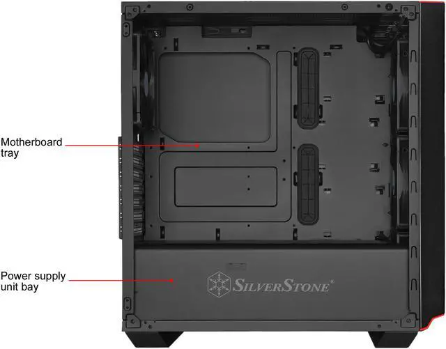 Alt view image 6 of 18 - SilverStone Primera Series PM02 SST-PM02B-G Black Steel Front Panel, Steel Body, Tempered Glass Window ATX Mid Tower Computer Case Compatible PS2(ATX) Power Supply