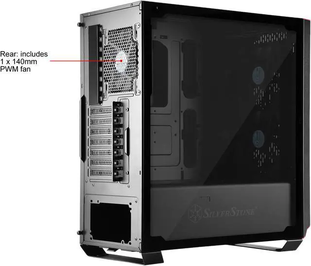 Alt view image 16 of 18 - SilverStone Primera Series PM02 SST-PM02B-G Black Steel Front Panel, Steel Body, Tempered Glass Window ATX Mid Tower Computer Case Compatible PS2(ATX) Power Supply