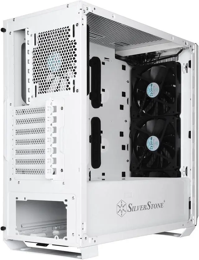 Alt view image 15 of 17 - SilverStone Primera Series PM02 SST-PM02W-G White Steel Front Panel, Steel Body, Tempered Glass Window ATX Mid Tower Computer Case Compatible PS2(ATX) Power Supply