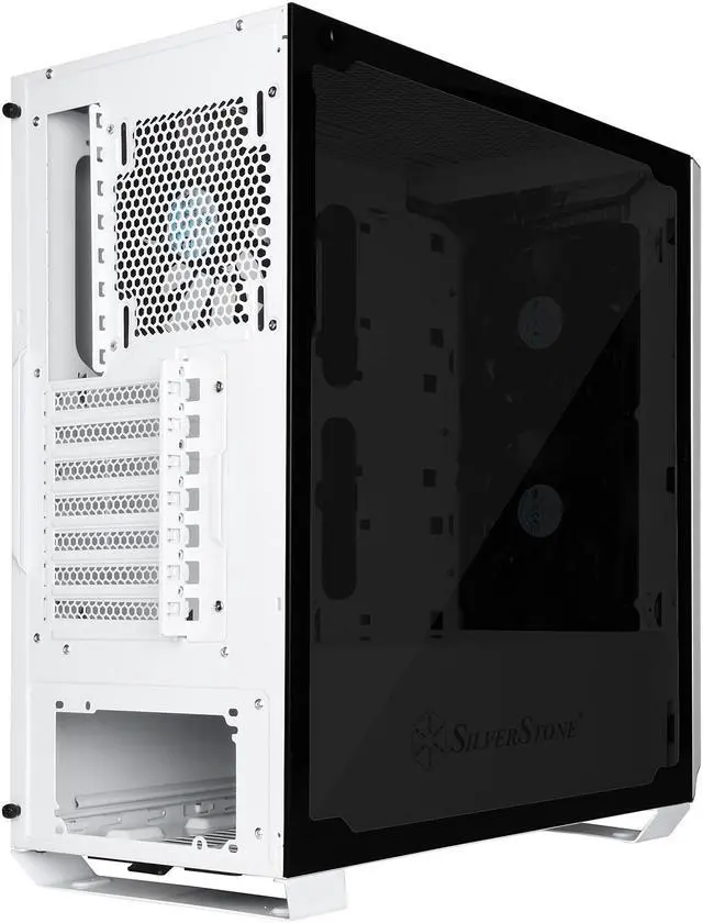 Alt view image 17 of 17 - SilverStone Primera Series PM02 SST-PM02W-G White Steel Front Panel, Steel Body, Tempered Glass Window ATX Mid Tower Computer Case Compatible PS2(ATX) Power Supply