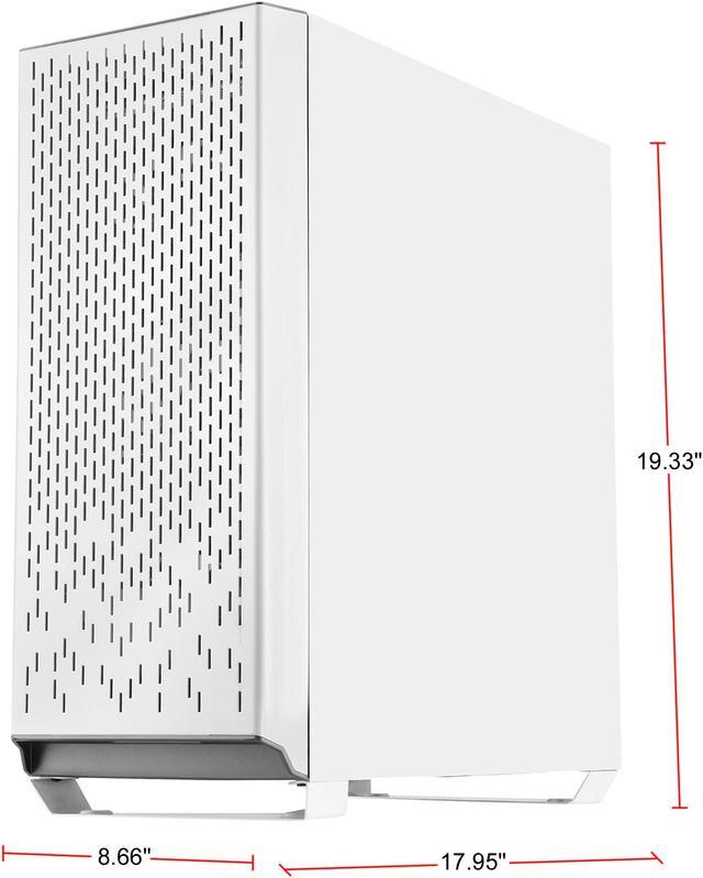 Alt view image 4 of 17 - SilverStone Primera Series PM02 SST-PM02W-G White Steel Front Panel, Steel Body, Tempered Glass Window ATX Mid Tower Computer Case Compatible PS2(ATX) Power Supply