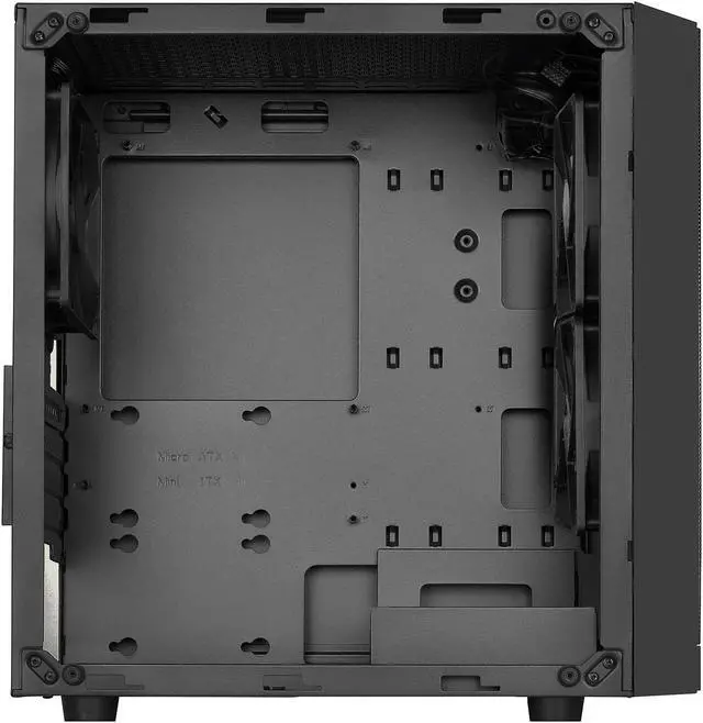 Alt view image 6 of 20 - SilverStone PS15 SST-PS15B-RGB Black Steel / Tempered Glass Micro ATX Tower Computer Case