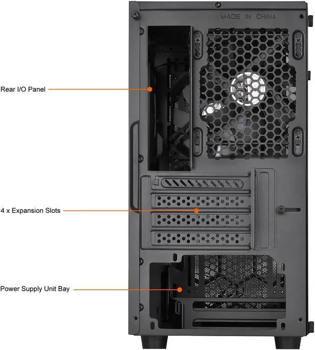Alt view image 14 of 20 - SilverStone PS15 SST-PS15B-RGB Black Steel / Tempered Glass Micro ATX Tower Computer Case