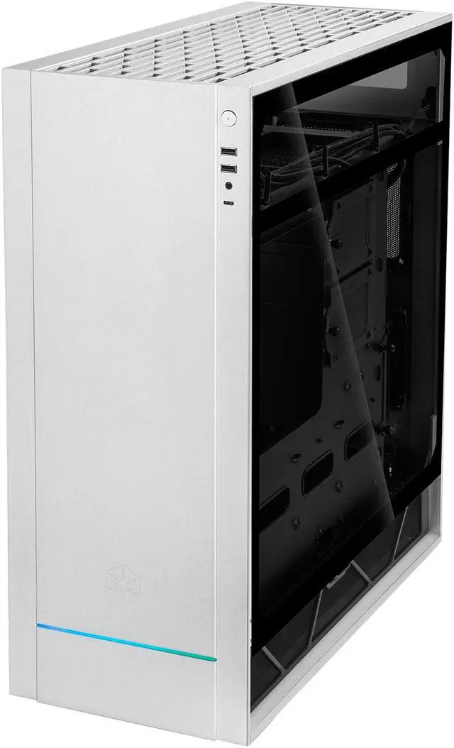 Alt view image 7 of 20 - SilverStone ALTA F1 SST-ALF1S-G Silver Aluminuml / Steel / Tempered Glass ATX Mid Tower Computer Case
