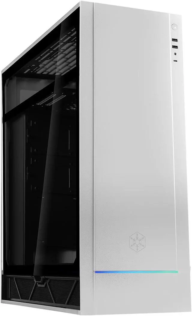 Alt view image 2 of 20 - SilverStone ALTA F1 SST-ALF1S-G Silver Aluminuml / Steel / Tempered Glass ATX Mid Tower Computer Case