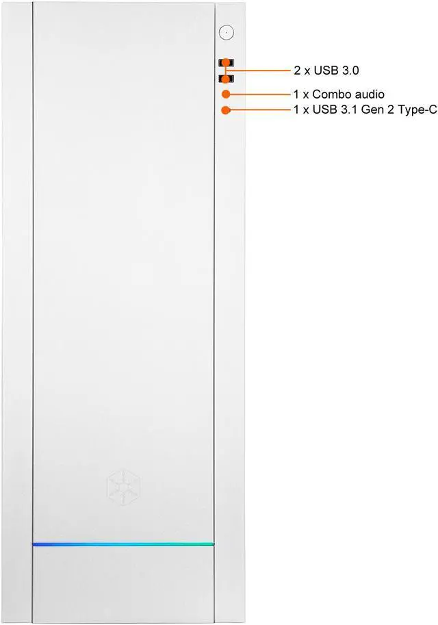 Alt view image 4 of 20 - SilverStone ALTA F1 SST-ALF1S-G Silver Aluminuml / Steel / Tempered Glass ATX Mid Tower Computer Case