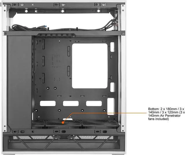 Alt view image 14 of 20 - SilverStone ALTA F1 SST-ALF1S-G Silver Aluminuml / Steel / Tempered Glass ATX Mid Tower Computer Case