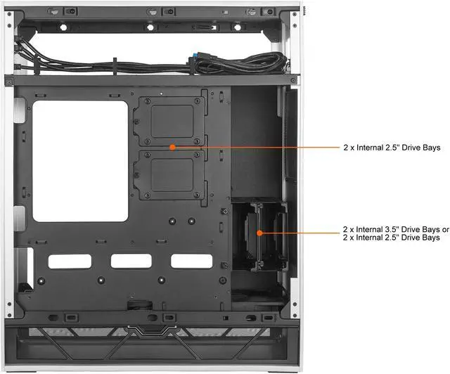 Alt view image 16 of 20 - SilverStone ALTA F1 SST-ALF1S-G Silver Aluminuml / Steel / Tempered Glass ATX Mid Tower Computer Case