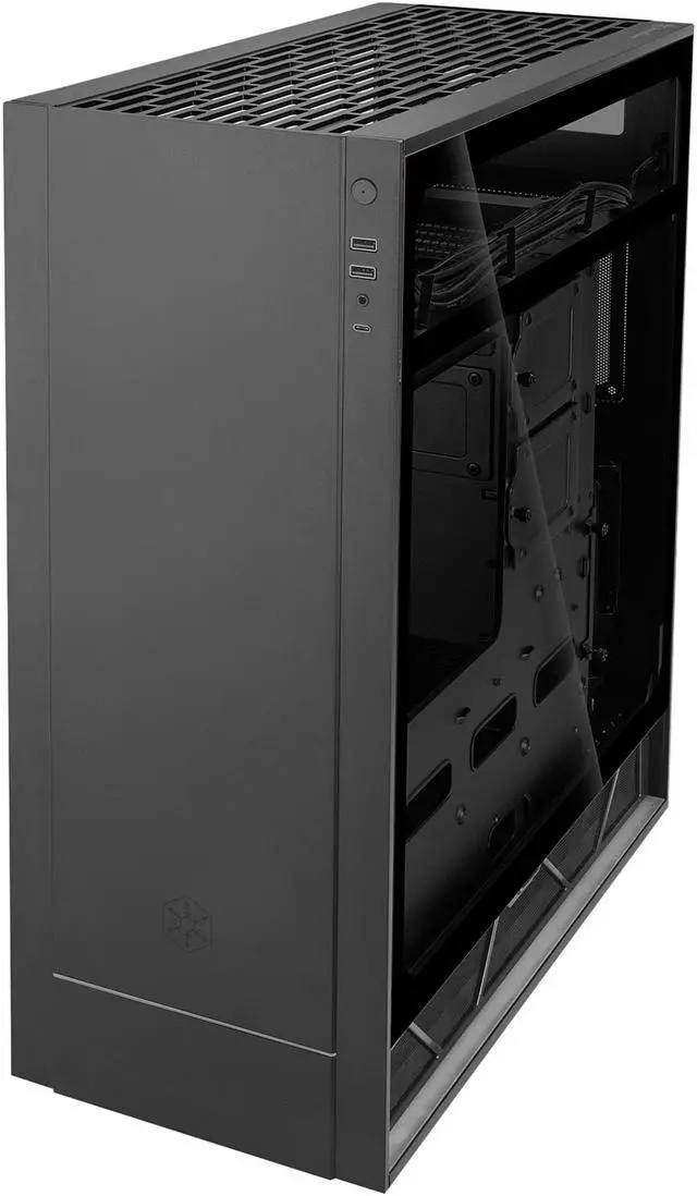 Alt view image 7 of 20 - SilverStone ALTA F1 SST-ALF1B-G Black Aluminuml / Steel / Tempered Glass ATX Mid Tower Computer Case