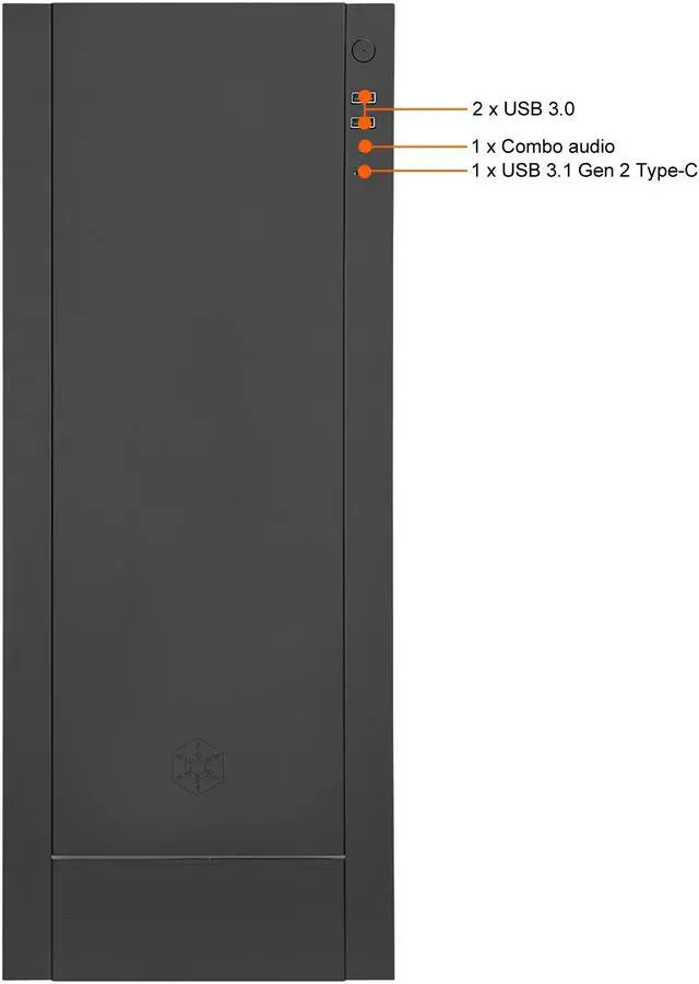 Alt view image 3 of 20 - SilverStone ALTA F1 SST-ALF1B-G Black Aluminuml / Steel / Tempered Glass ATX Mid Tower Computer Case