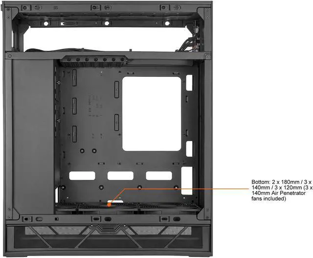 Alt view image 11 of 20 - SilverStone ALTA F1 SST-ALF1B-G Black Aluminuml / Steel / Tempered Glass ATX Mid Tower Computer Case