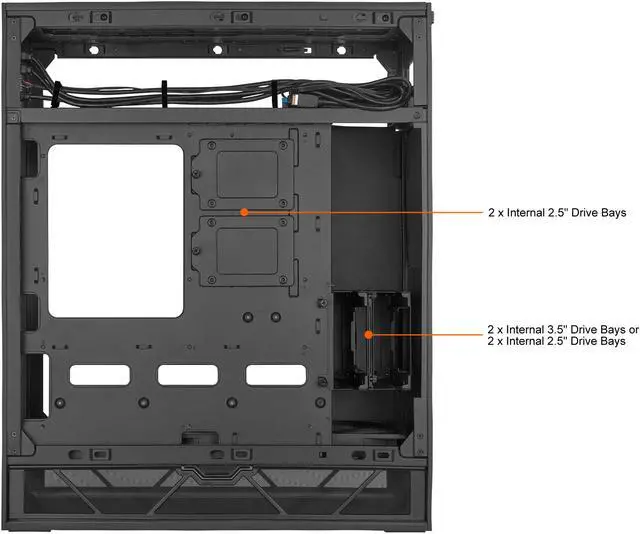 Alt view image 12 of 20 - SilverStone ALTA F1 SST-ALF1B-G Black Aluminuml / Steel / Tempered Glass ATX Mid Tower Computer Case
