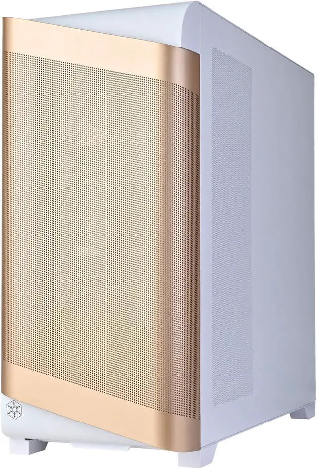 Alt view image 8 of 18 - SilverStone SETA A2 Gold/White Steel / Plastic / Tempered Glass ATX Mid Tower Computer Case