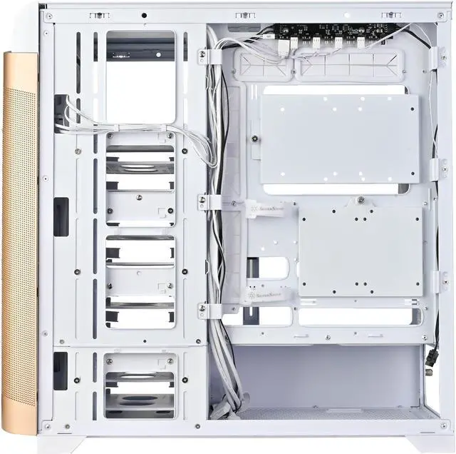 Alt view image 12 of 18 - SilverStone SETA A2 Gold/White Steel / Plastic / Tempered Glass ATX Mid Tower Computer Case