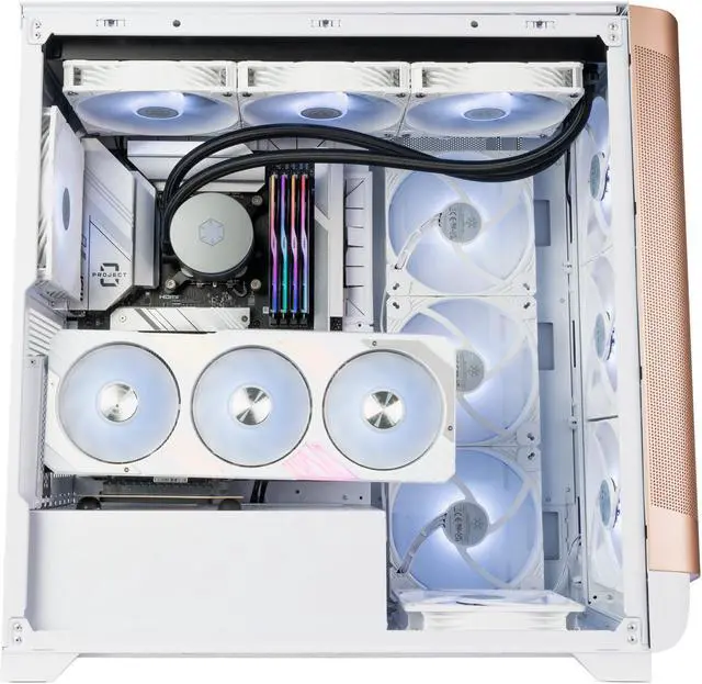 Alt view image 14 of 18 - SilverStone SETA A2 Gold/White Steel / Plastic / Tempered Glass ATX Mid Tower Computer Case