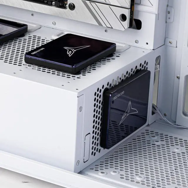Alt view image 15 of 18 - SilverStone SETA A2 Gold/White Steel / Plastic / Tempered Glass ATX Mid Tower Computer Case