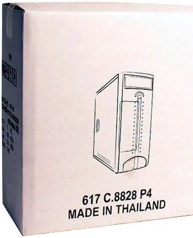 Alt view image 12 of 12 - Linkworld 617-C.88-P4 Gray/Beige Steel Micro ATX Mini Tower Computer Case 400W Power Supply