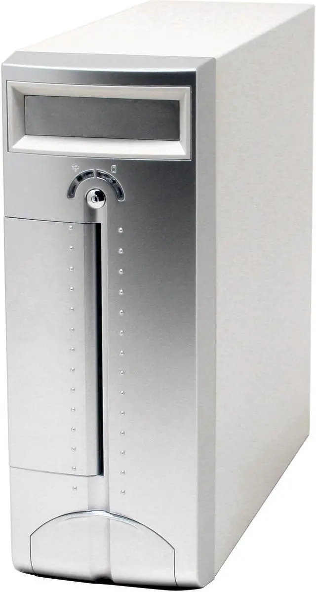 Alt view image 2 of 12 - Linkworld 617-C.88-P4 Gray/Beige Steel Micro ATX Mini Tower Computer Case 400W Power Supply