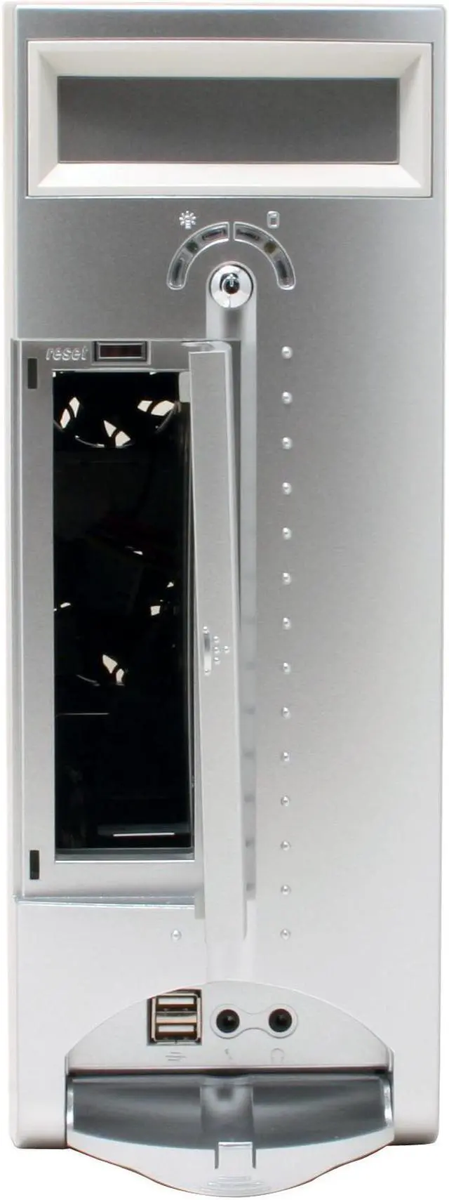 Alt view image 4 of 12 - Linkworld 617-C.88-P4 Gray/Beige Steel Micro ATX Mini Tower Computer Case 400W Power Supply