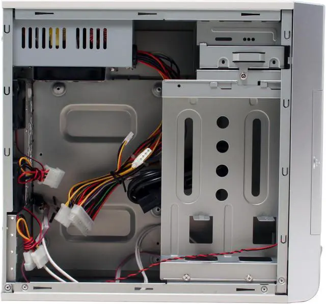Alt view image 7 of 12 - Linkworld 617-C.88-P4 Gray/Beige Steel Micro ATX Mini Tower Computer Case 400W Power Supply