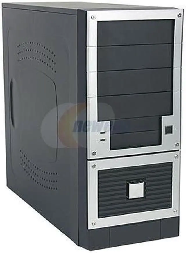 Main image of Linkworld 3131-01-C5828U Black/Silver Steel ATX Mid Tower Computer Case