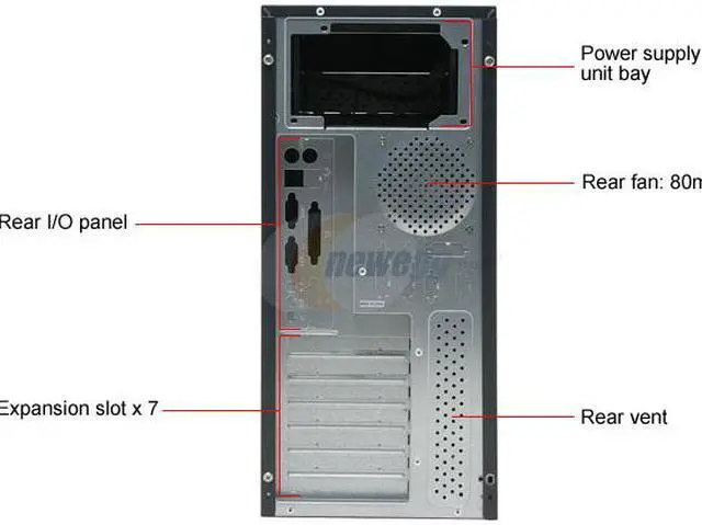 Alt view image 5 of 10 - Linkworld 3131-01-C5828U Black/Silver Steel ATX Mid Tower Computer Case