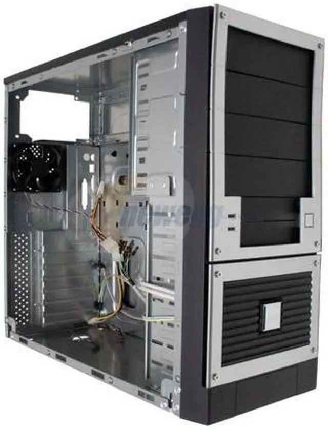 Alt view image 8 of 10 - Linkworld 3131-01-C5828U Black/Silver Steel ATX Mid Tower Computer Case