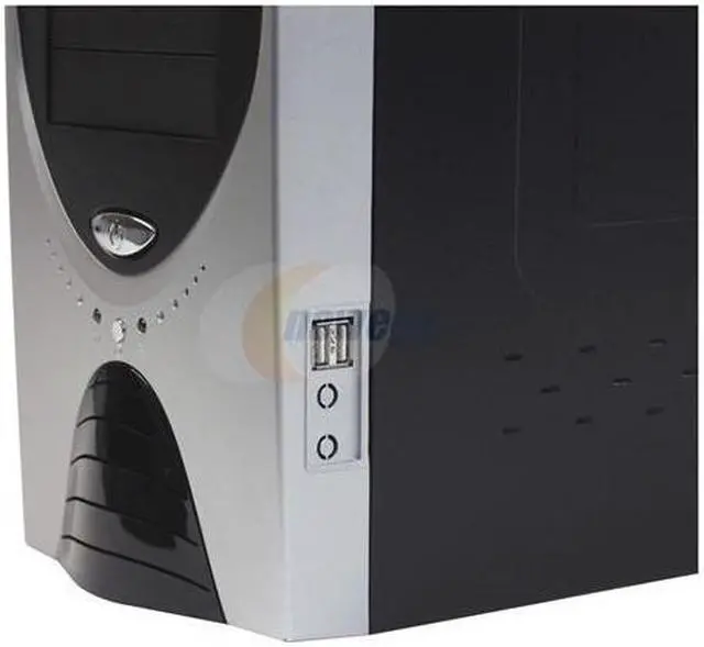 Alt view image 3 of 11 - Linkworld 3166-03 C2228U Black/Silver Steel ATX Mid Tower Computer Case 430W Power Supply