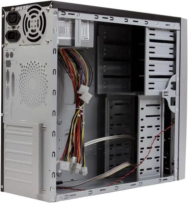 Alt view image 7 of 11 - Linkworld 3166-03 C2228U Black/Silver Steel ATX Mid Tower Computer Case 430W Power Supply